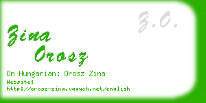 zina orosz business card